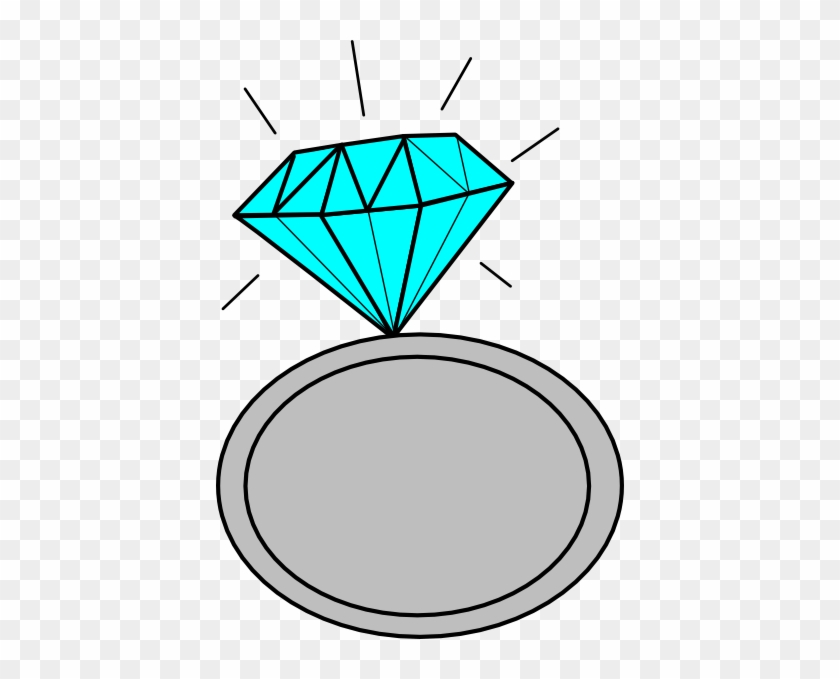 Diamond Ring Bling Clipart - Blue Wedding Rings Clip Art #1027454