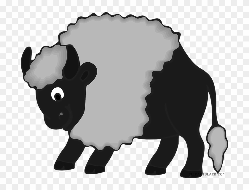 Bison Animal Free Black White Clipart Images Clipartblack - Happy Buffalo (custom) Mugs #1027520