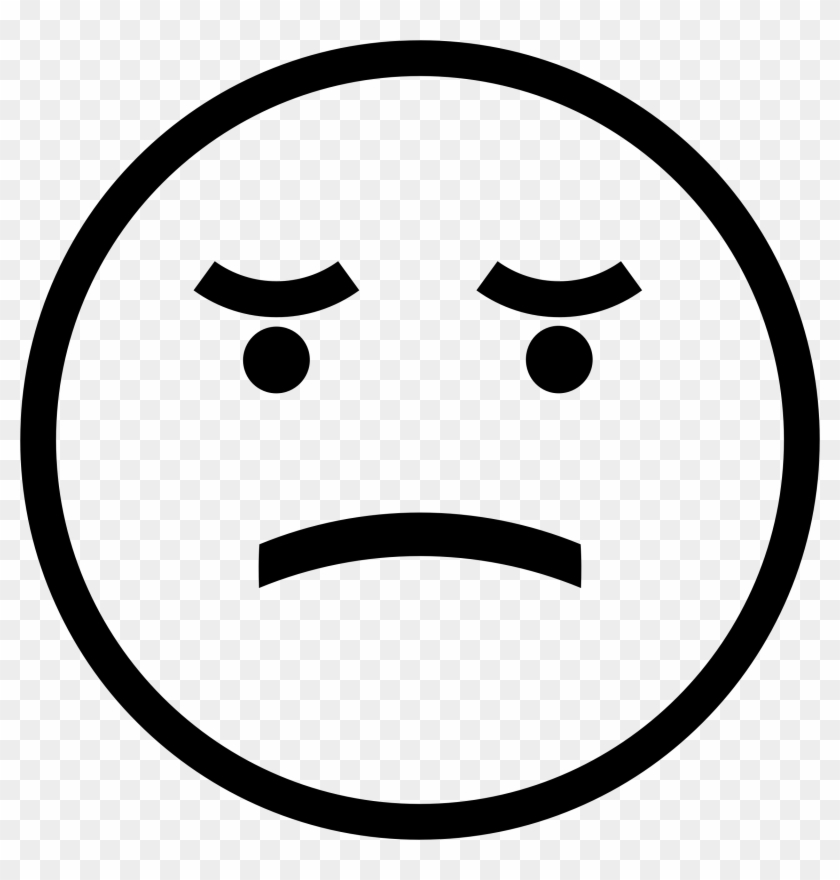 Big Image - Sad Emoji Black And White #1027634