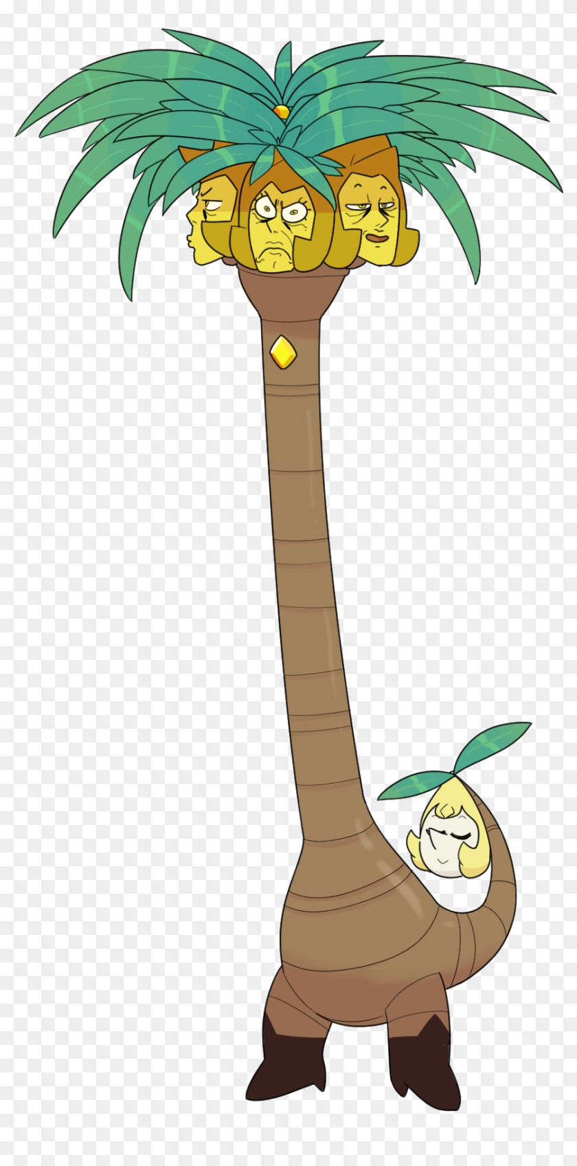 Mammal Vertebrate Cartoon Fauna Tree Plant - Alola Exeggutor Yellow Diamond #1027636