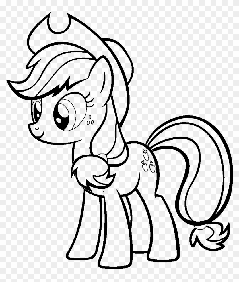 Applejack My Little Pony Coloring Page Coloring Home - Apple Jack Pony Coloring Page #1027694