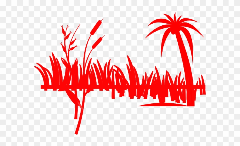 Red Grass Clipart #1027728