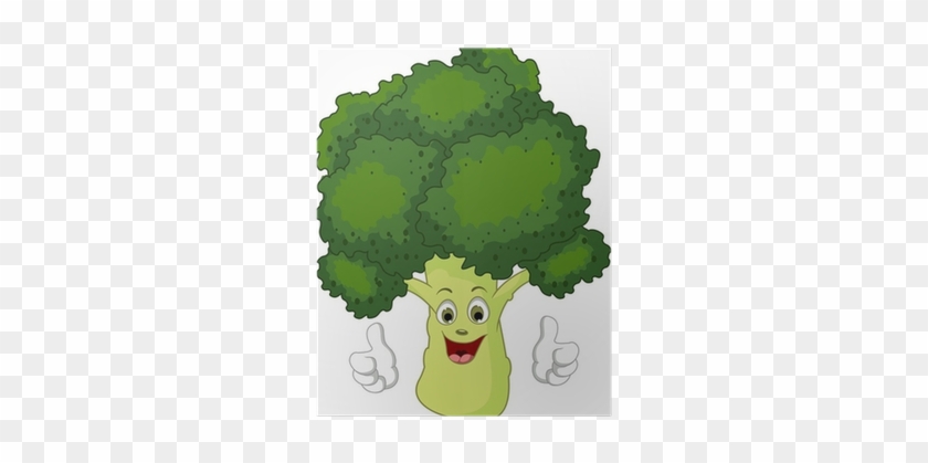 Cartoon Broccoli Thumb Up For You Design Poster • Pixers® - La Vera Storia Delle Patate #1027737