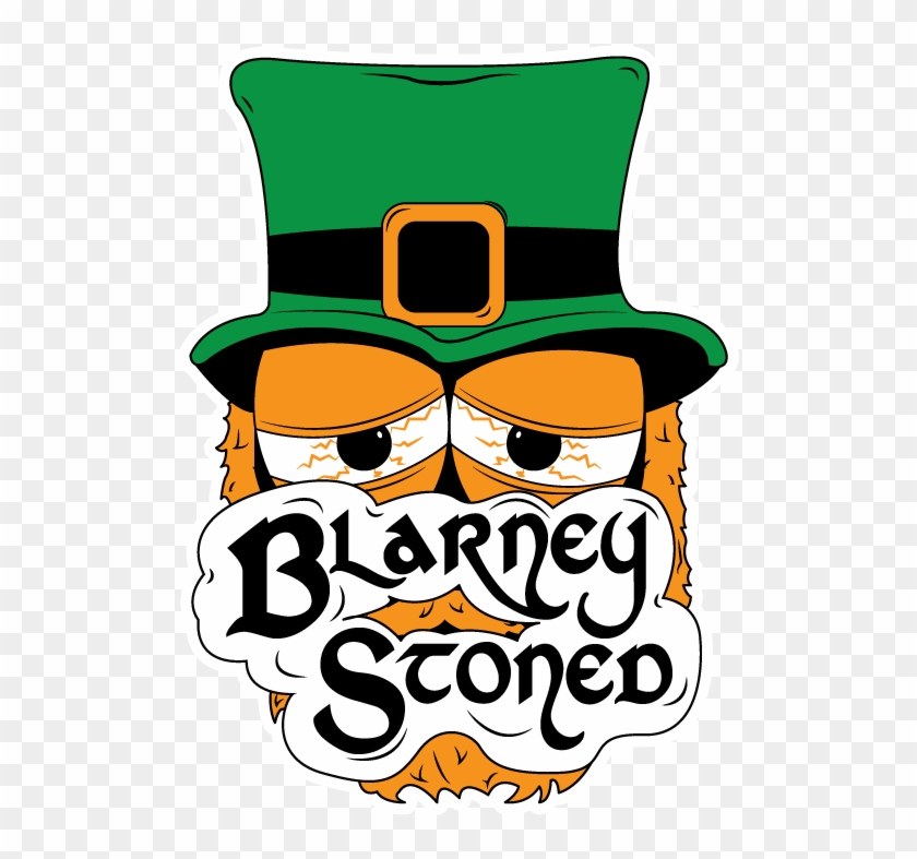 Blarney Stoned Irish Stoner Humor Funny Weed Pot St - Cartoon #1027804