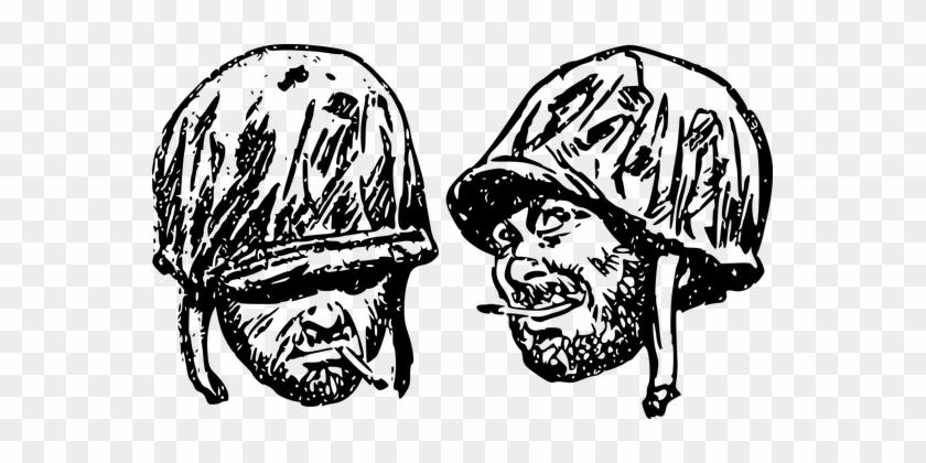 Gi Head Heads Helmet Helmets People Soldie - Tentara Rokok Vektor #1027880