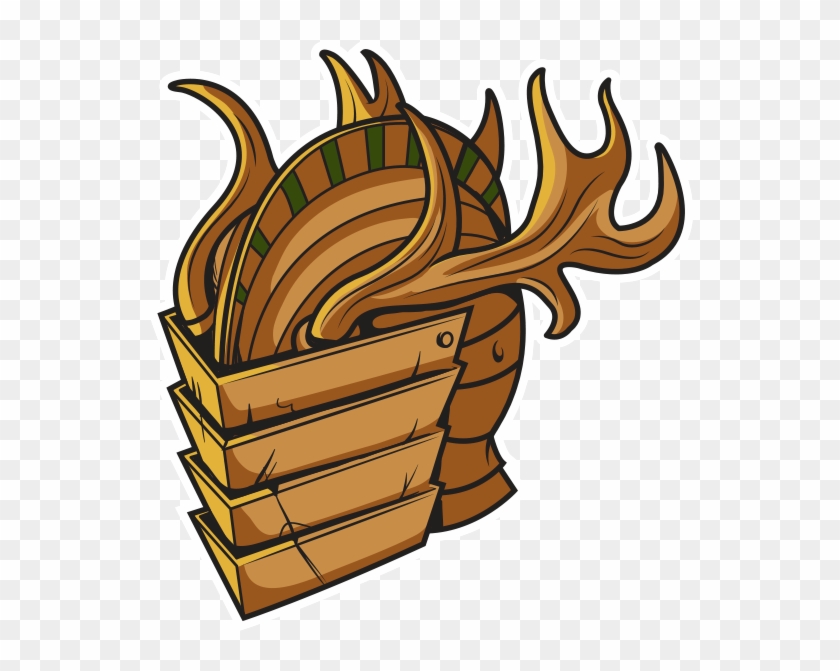 Green Knight Helm Sticker - Green Knight Helm Sticker #1027883