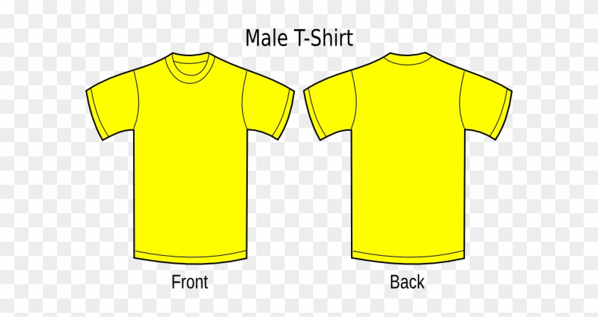 Camiseta Amarela Clip Art - V Neck Yellow Shirt #1027963