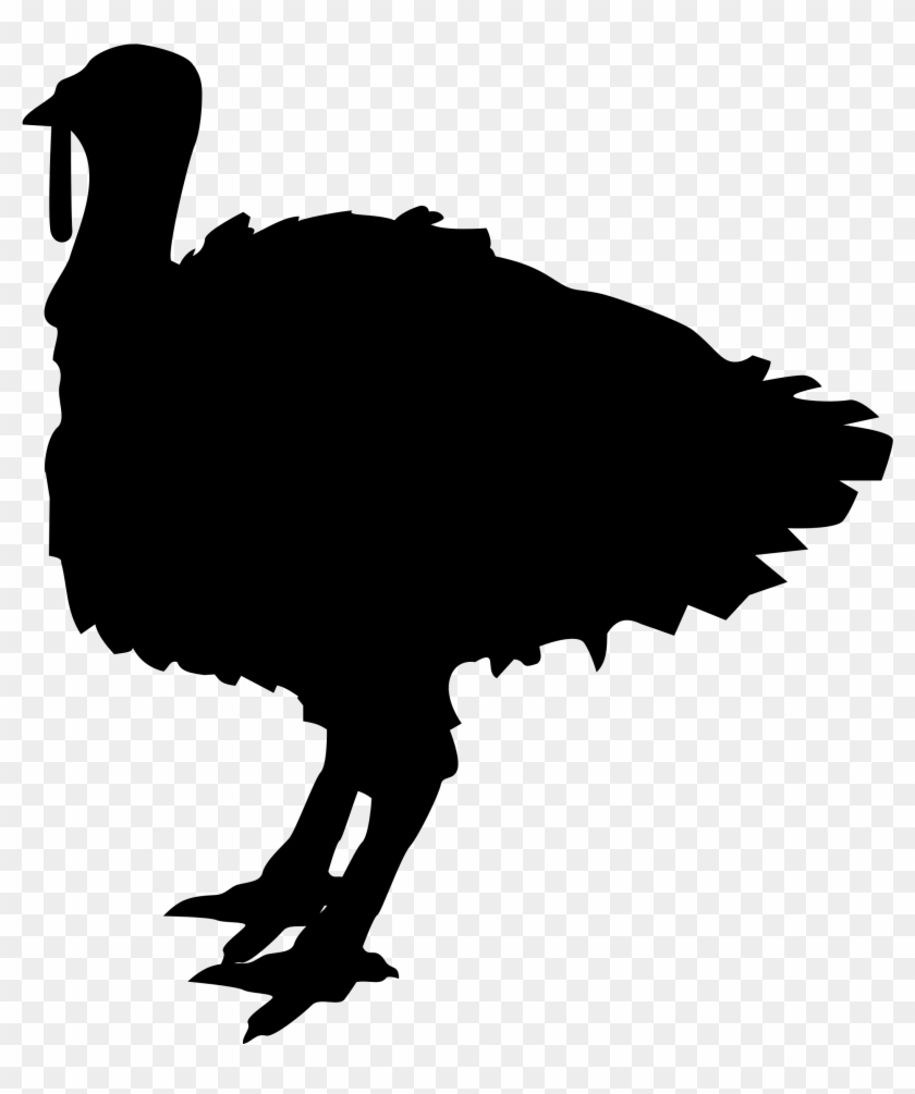 Turkey Shape Clipart - Silhouette Wild Turkey Clipart Black And White #1028157