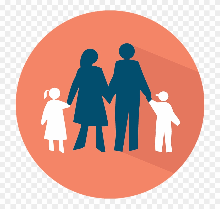 Families, People, Child, Father, Family Symbol, Family, - Cartoon Silhouetthe People Png #1028377