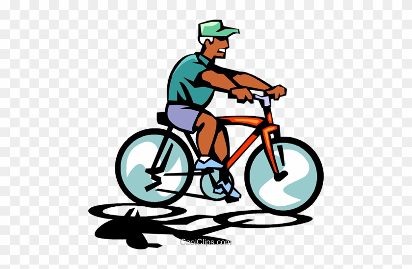 Bike Rider Royalty Free Vector Clip Art Illustration - Muscular Endurance Sporting Example #1028416