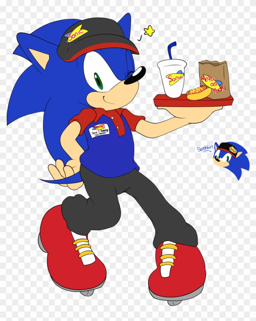 Sonic Working At Sonic By Senshionart Sonic Working - Sonic Working At Sonic #1028487