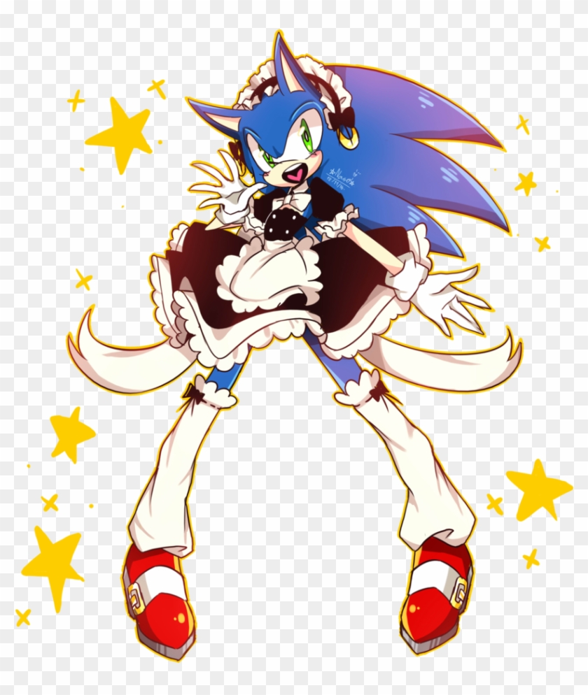 Sonic The Hedgehog In Maid Idol Version By Nase14 - Sonic As A Maid #1028571