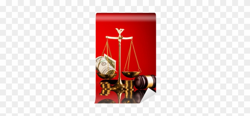 Gavel, Money , And Scales Of Justice Wall Mural • Pixers® - Justice #1028655