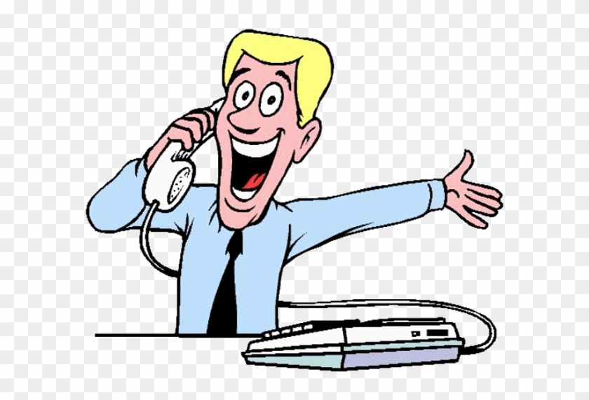 Office Clipart Transparent - Talk On The Phone Cartoon #1028710