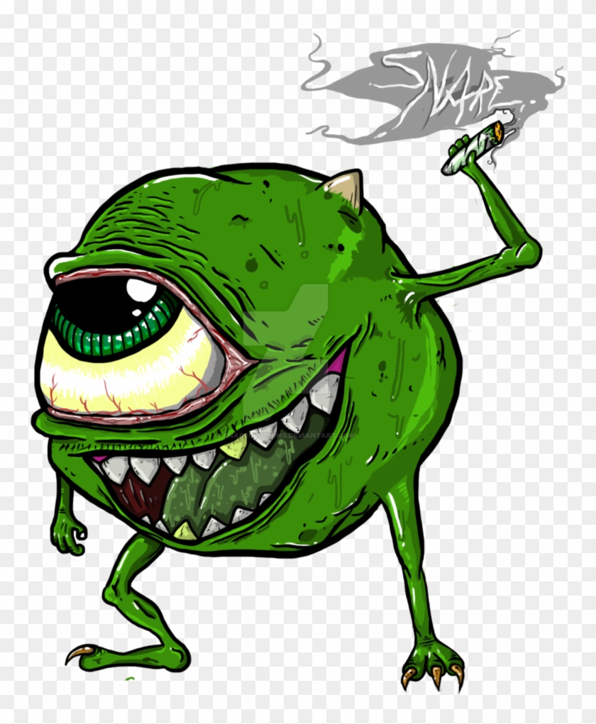 Mike Wazowski - Weed Cartoon Png #1028803