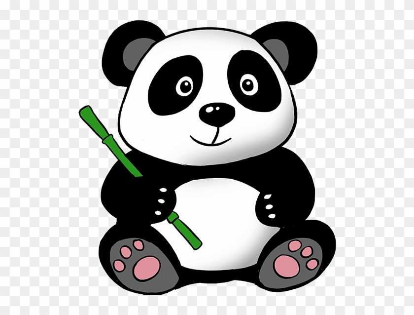 Easy Panda To Draw How A Cute Cartoon In Few - Panda Drawing #1028825