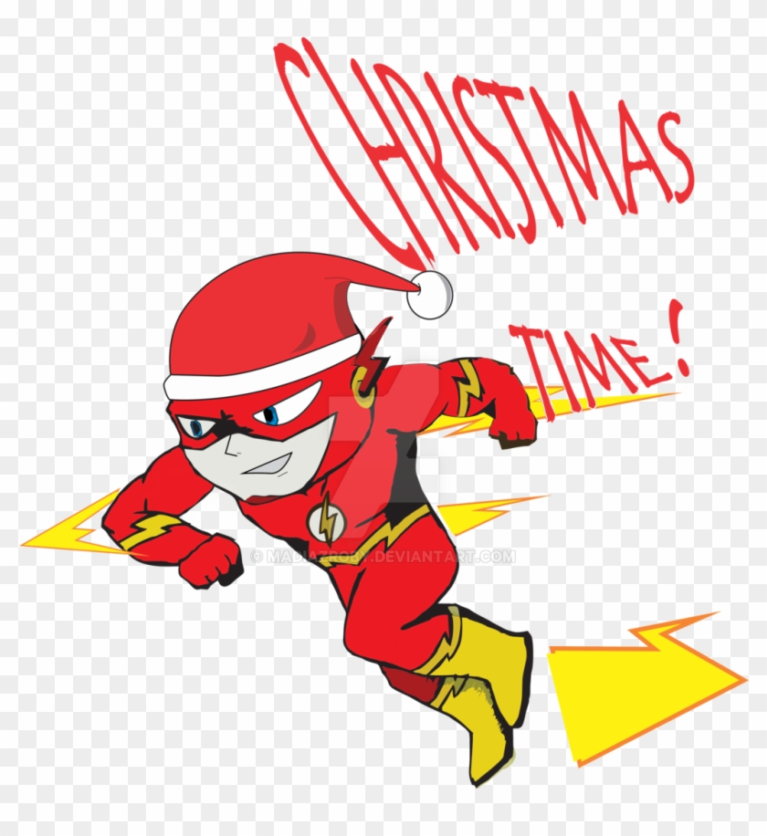 Superhero The Flash Christmas By Madiazroby Superhero - Flash Christmas Drawing #1028866