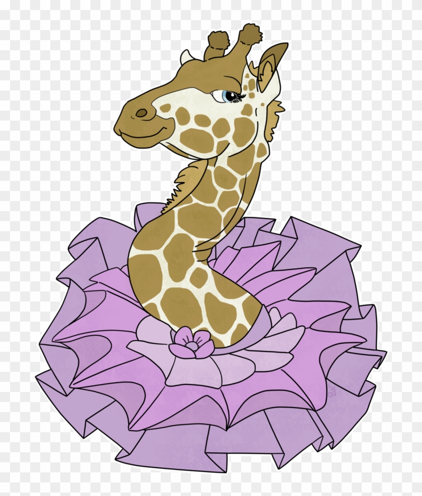 Tutu Giraffe Bust By Lion And Goldfish - Illustration #1028899