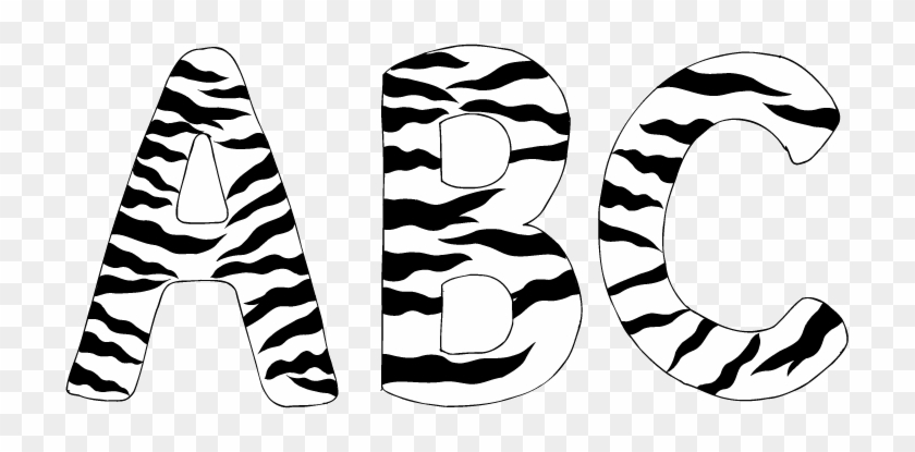 Hand Drawn Peel And Stick Zebra Striped Animal Print - Zebra Print Letters Printable #1028985
