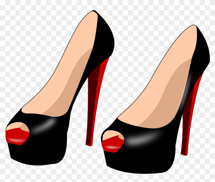 Black blurred silhouette cartoon high heels shoes Vector Image