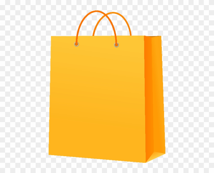 Paper Bag Yellow Vector Icon - Bag Shopping Vector Png #1029098