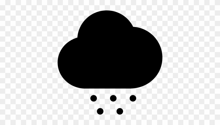 Cloud Black Storm Symbol Of Weather With Hail Dots - Cloud #1029135