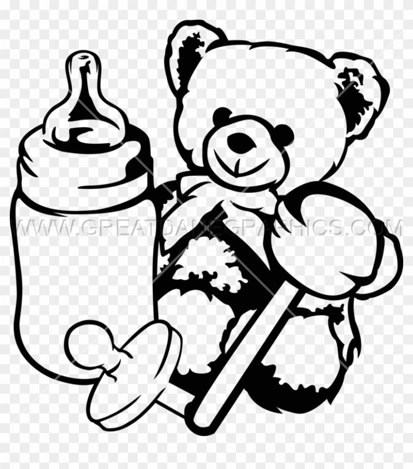 Baby Toys Clipart In Black And White 101 Clip Art - Baby Toys Black And White Clipart #1029146