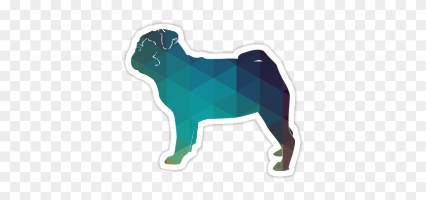 Pug Toy Breed Dog Colorful Geometric Pattern Silouhette - Schipperke #1029216