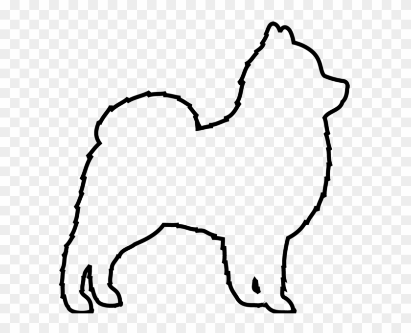 Pomeranian Rubber Stamp - Outline Of A Pomeranian #1029241