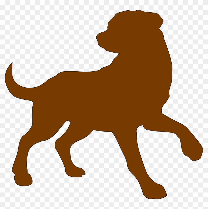 Dog, Brown, Outline, Domestic, Animal, Pet, Canine - Dog Outline Png #1029244
