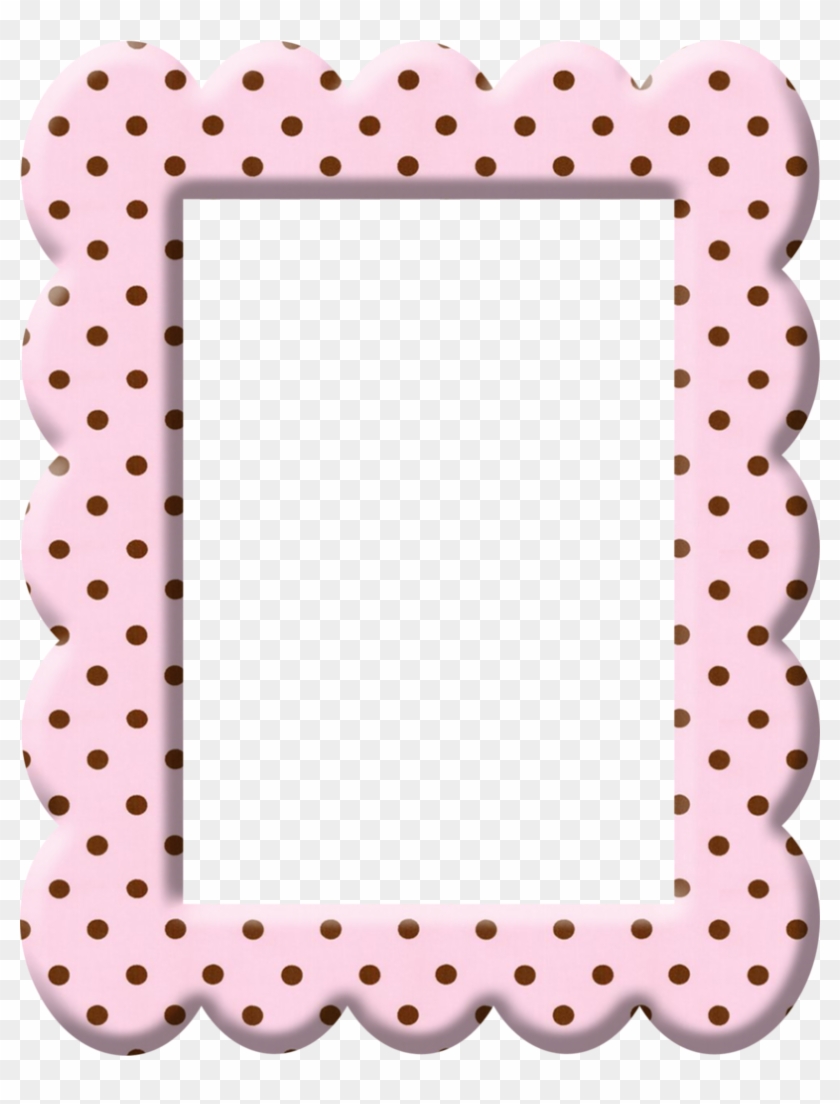 B *✿*strawberry Chocolate - Polka Dot Frame Png #1029261