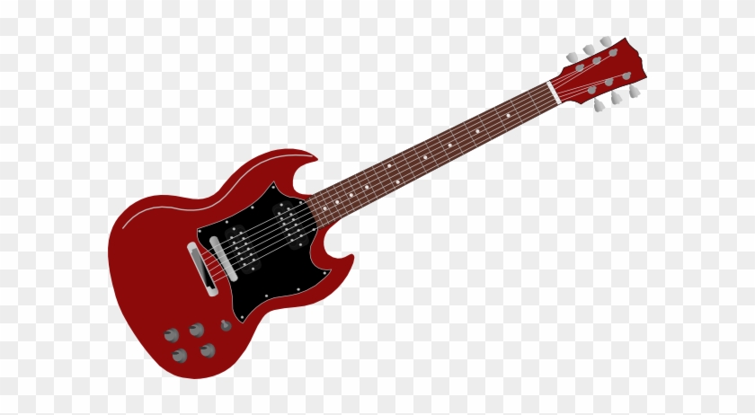 Red Gibson Sg Clip Art At Clker - Yamaha Erg 121 Red #1029324