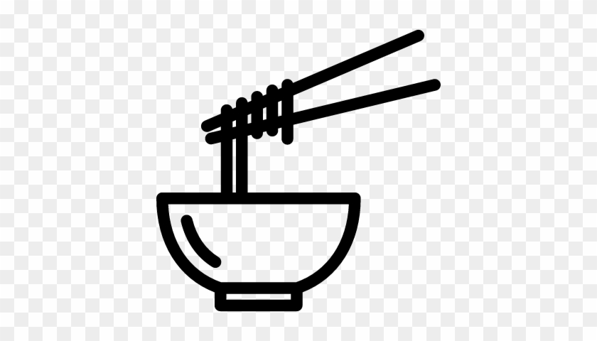 Noodles In A Bowl Vector - Bowl Of Noodles Logo #1029350