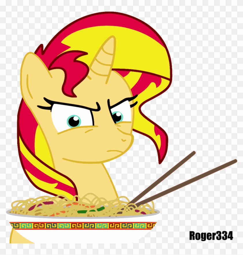 Roger334, Bowl, Chinese Food, Chopsticks, Food, Glare, - Sunset Shimmer #1029351