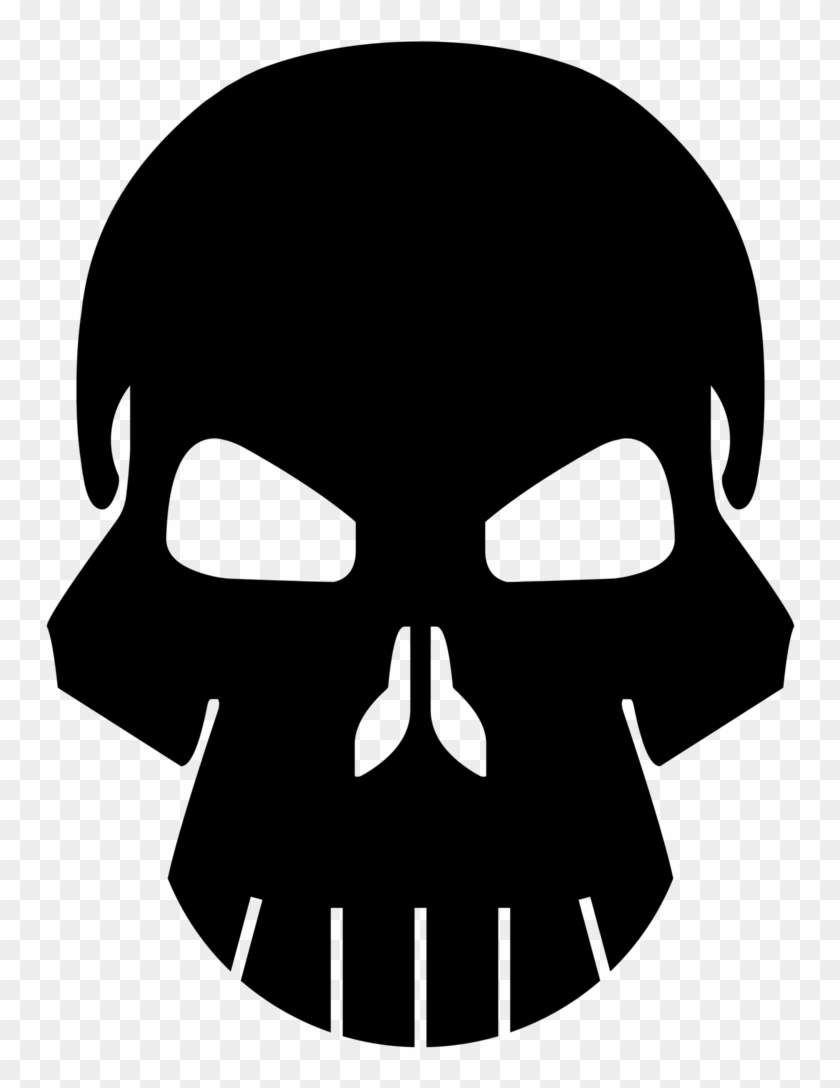 Skeleton Head Logo Black, Www - Skull Mark #1029525