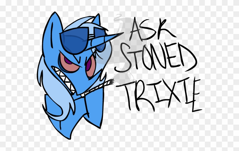 Ghost, Ask Stoned Trixie, Bloodshot Eyes, Drugs, Joint, - Cartoon #1029580