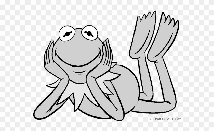 Kermit The Frog Animal Free Black White Clipart Images - Kermit The Frog Coloring Pages #1029806