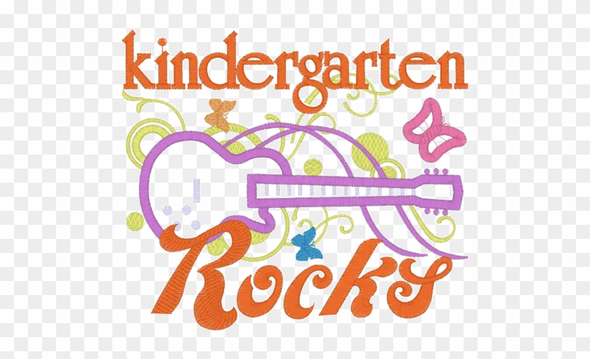 Sayings Kindergarten Rocks Applique - Kindergarten Rocks Clip Art #1029849