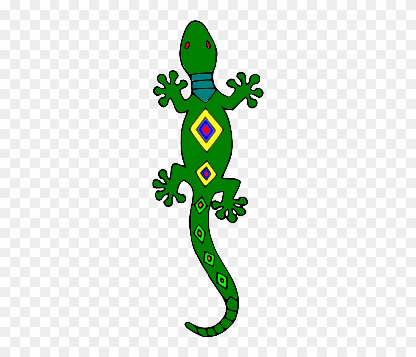 Varan Gecko, Lizard, Iguana, Reptile, Mandala, Green, - Lizard Clipart #1029873