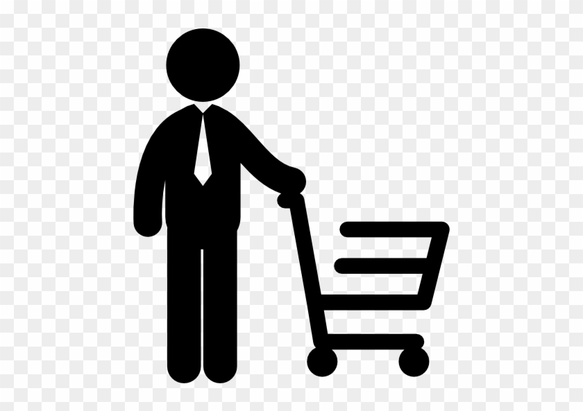 Shopping Cart Computer Icons E-commerce - Business Man Stick Man #1029962