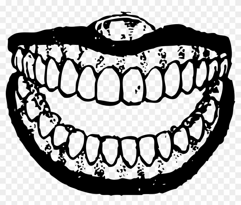 Fangs Icon - Teeth Black And White Png #1030024