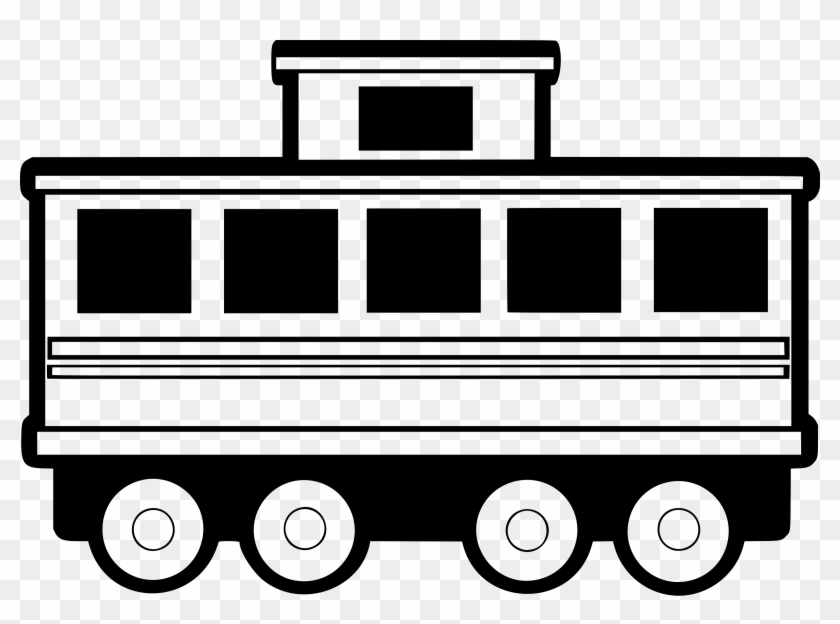 Big Image - Train Car Clipart Black And White #1030034