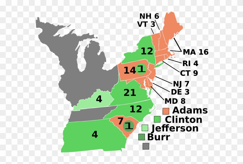 Electoral College 1792 Second Vote Clip Art At Clker - Civil War Map 1860 #1030055