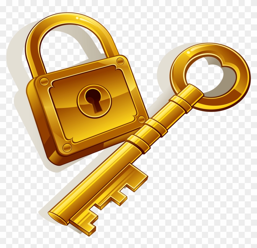 Key Clip Art - Chave Dourada Png #1030193