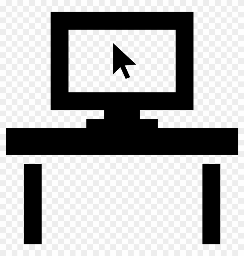 Pc Clipart Simple Computer - Escritorio Icono #1030219