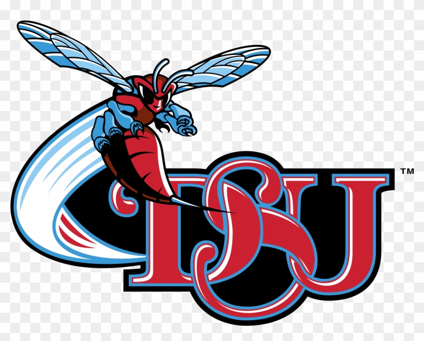 Delaware State Hornets Logo Logo Black And White - Delaware State University Mascot #1030311