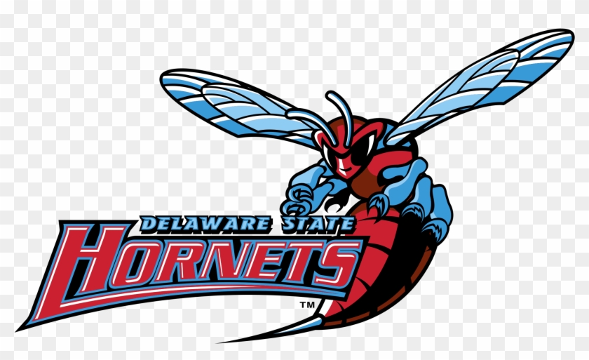 Delaware State Hornets Logo Black And White - Delaware State University Hornets Logo #1030318