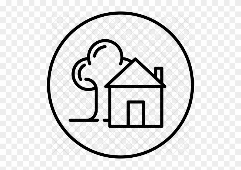 Hut, Farm, House, Tree, Agriculture, Home Icon - House Icon With Tree #1030370