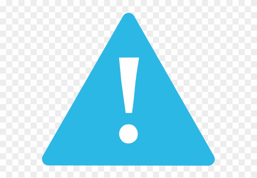 Light Blue Warning Sign Clip Art Vector Online Royalty - Blue Triangle #1030496