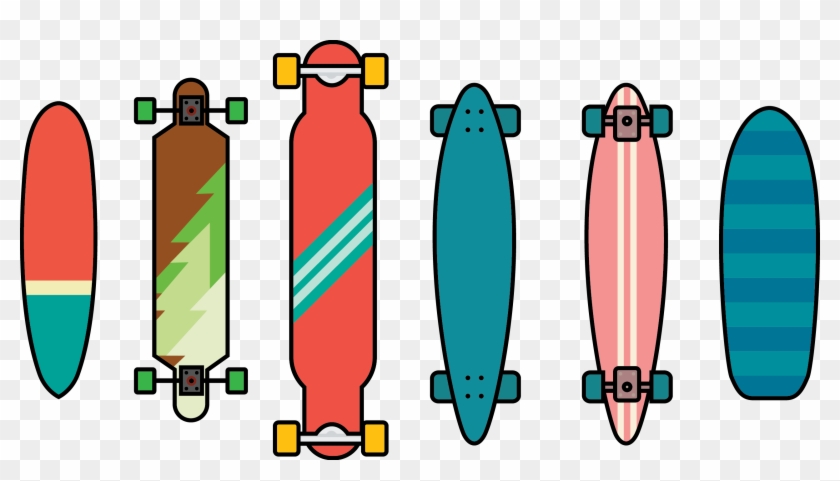 Skateboard Vecteur Longboard - Longboard Vector #1030505